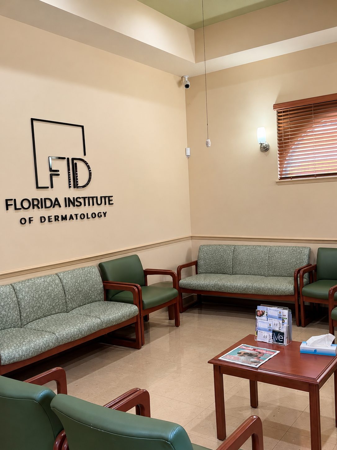 Waiting room at the Florida Institute of Dermatology office in The Villages