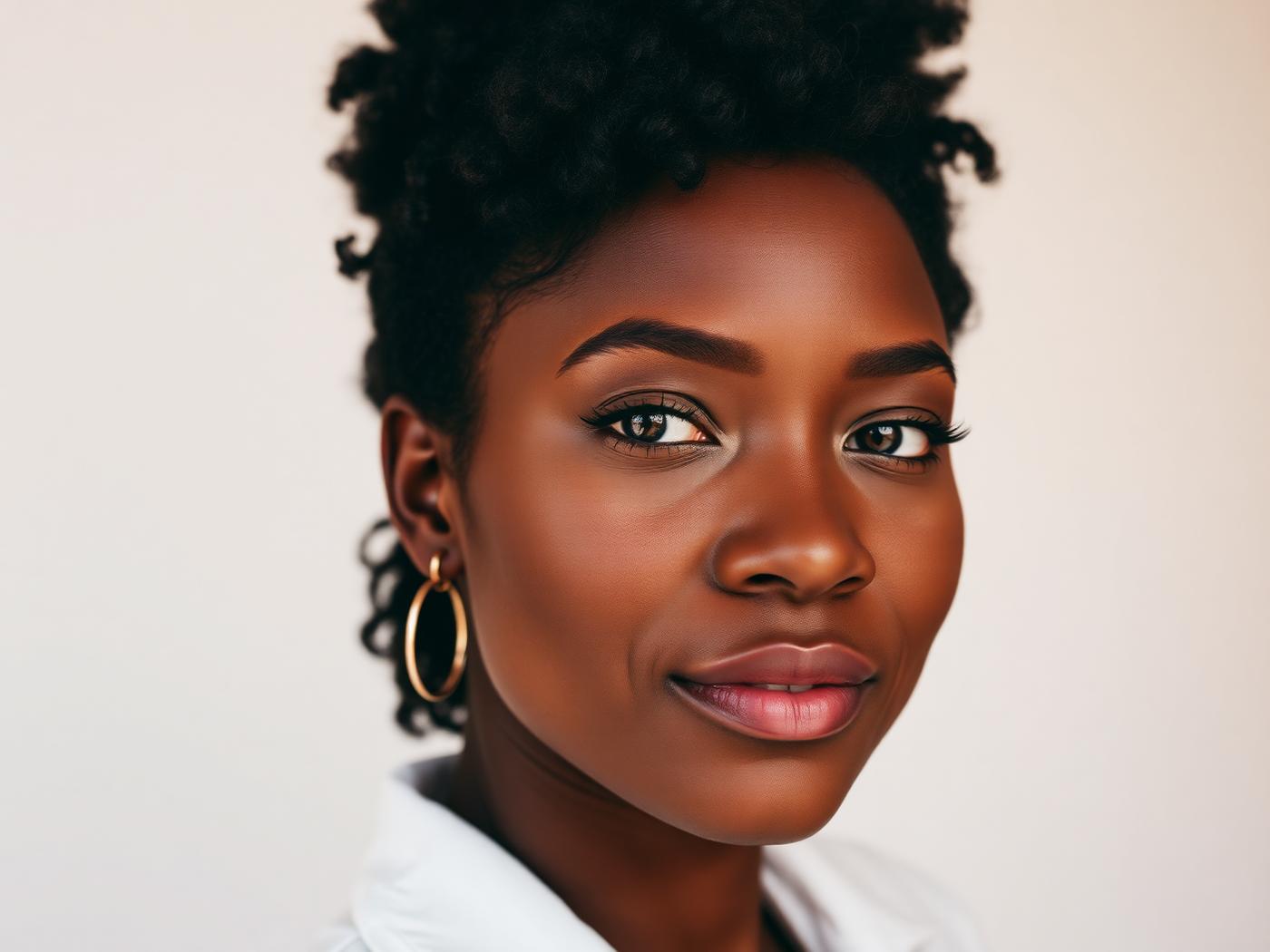 Portrait of a patient living with patchy hair loss
